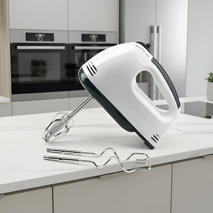 Powerful 7 Speed Hand Mixer with Stainless Steel Attachments
