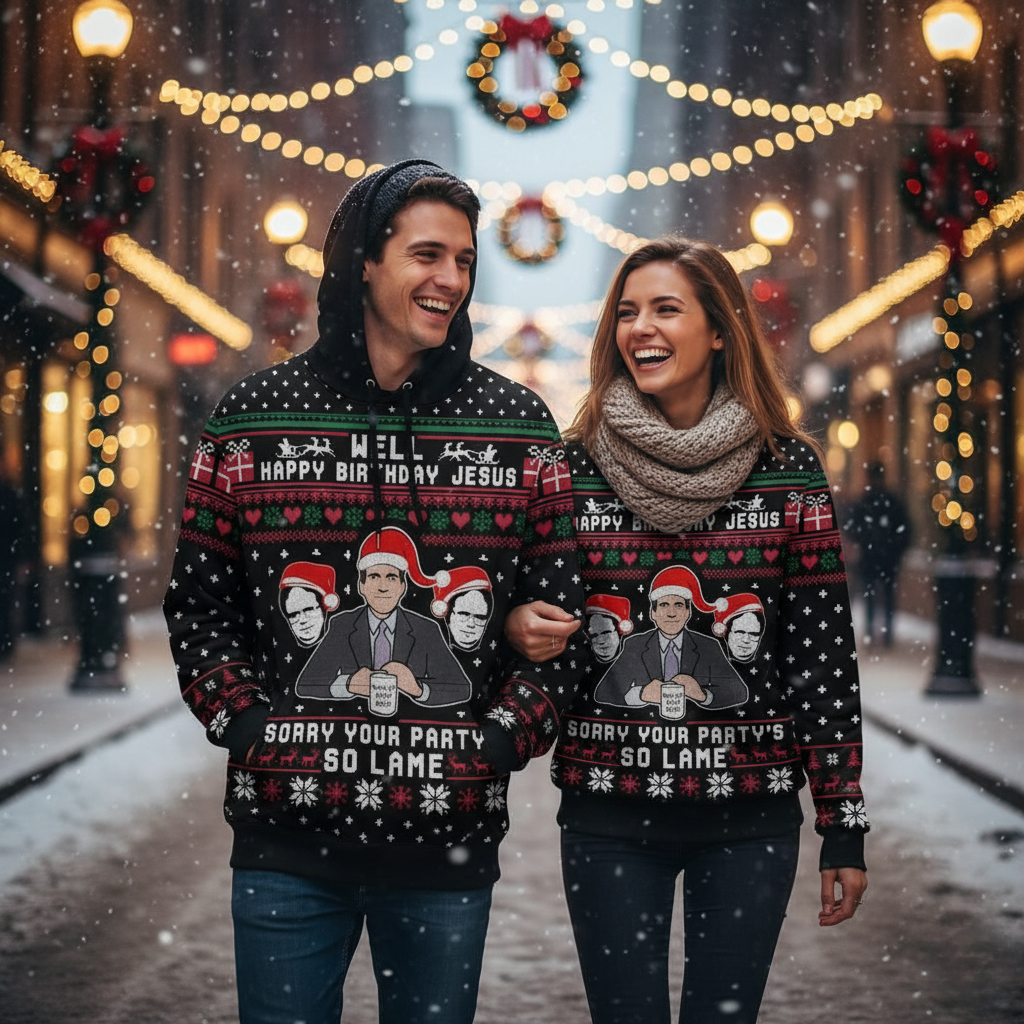 Cozy Holiday Oversized Sweatshirt for Men Women - Hehif