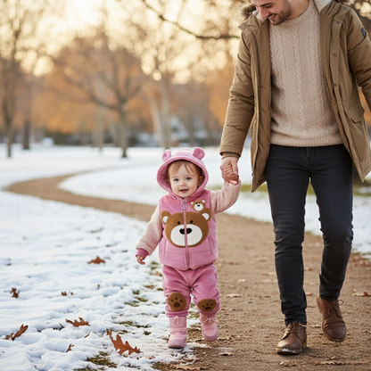 Soft Baby Winter Clothes Set, Warm Hoodie and Leggings - Hehif