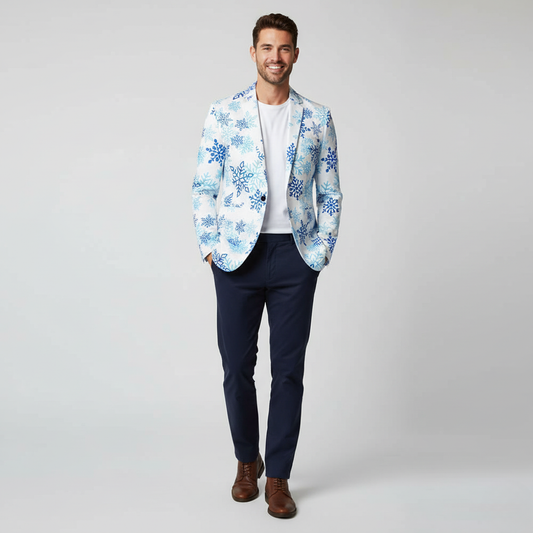 Festive Holiday Party Blazer Jacket for Men - Hehif