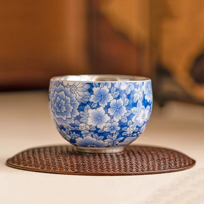 Classic White and Blue China Tea Pot Set