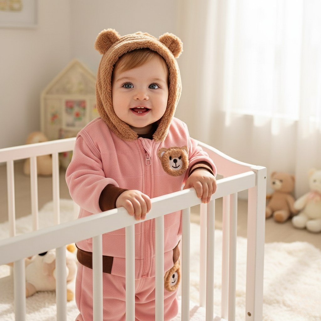 Soft Baby Winter Clothes Set, Warm Hoodie and Leggings