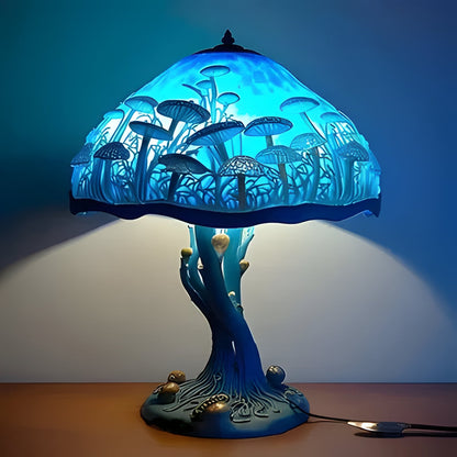 Colorful Glass Floral Table Light