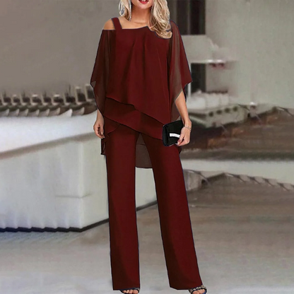 Chic Cold Shoulder Two Piece Set