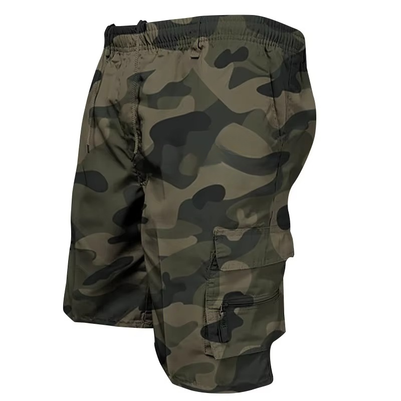 Comfortable Mens Relaxed Fit Cargo Shorts with Extra Pockets