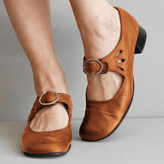 Authentic Brown Leather Sandals - Hehif