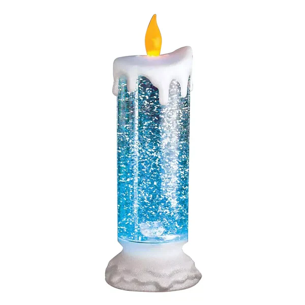Sparkling LED Holiday Candles Rechargeable With Glitter