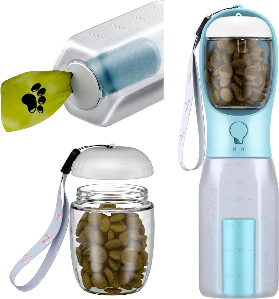 Portable Dog Travel Bowl And Water Bottle - Hehif