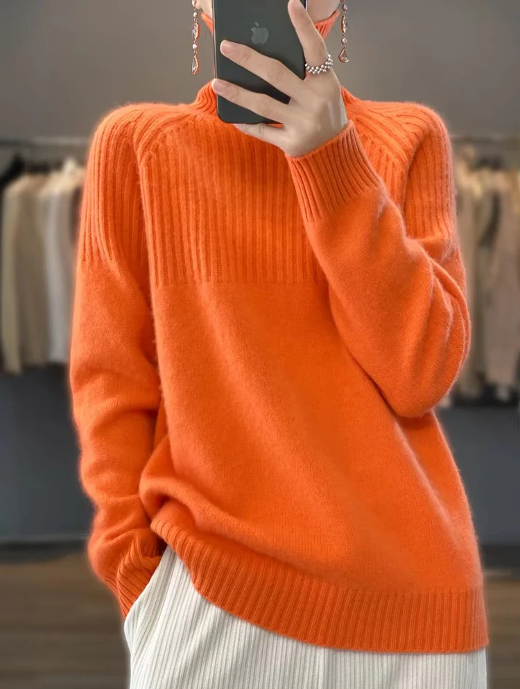 Soft Women's Turtleneck Cashmere Pullover