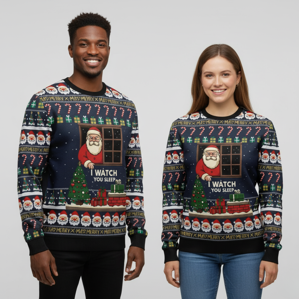 Humorous Beer Xmas Sweater Long Sleeve Funny Print