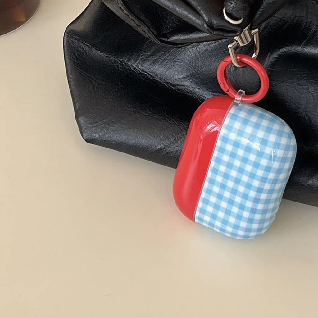 Colorful Plaid Fun Fungi AirPods Cover