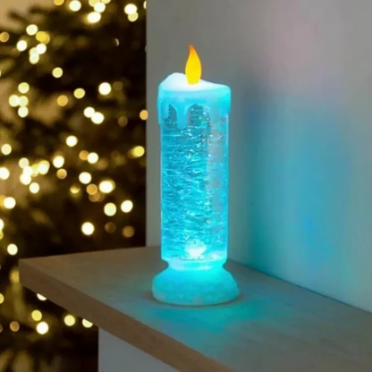 Sparkling LED Holiday Candles Rechargeable With Glitter
