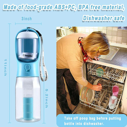 Portable Dog Travel Bowl And Water Bottle
