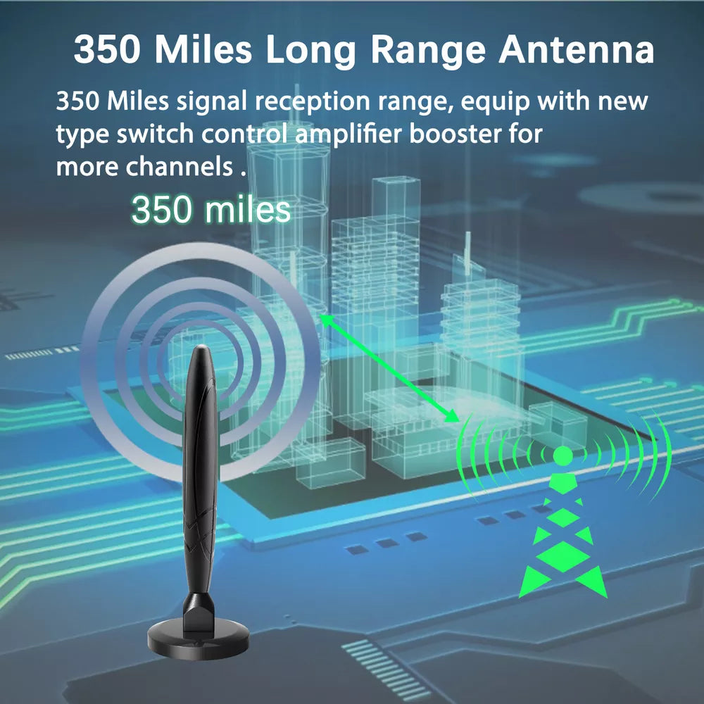 4K HD Indoor TV Antenna with Signal Booster