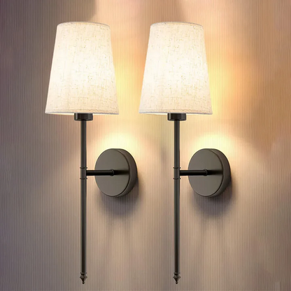 Soft Textile LED Wall Lamp Set with Free Bulbs
