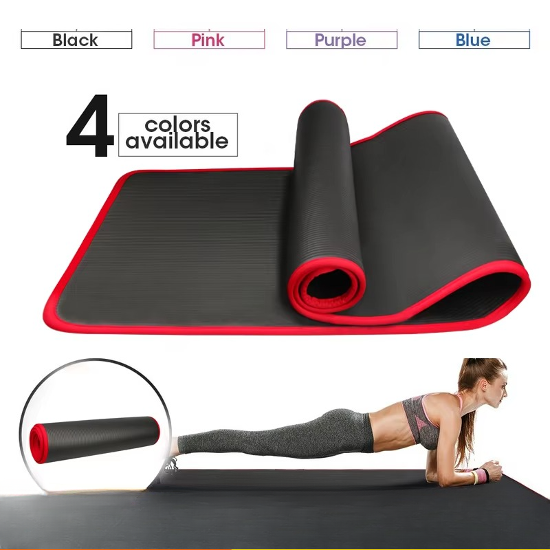 Premium 0.39inch Grip Yoga and Exercise Mat with Strap