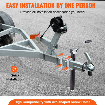 Strong Steel Trailer Jack 5000lb Lift Capacity