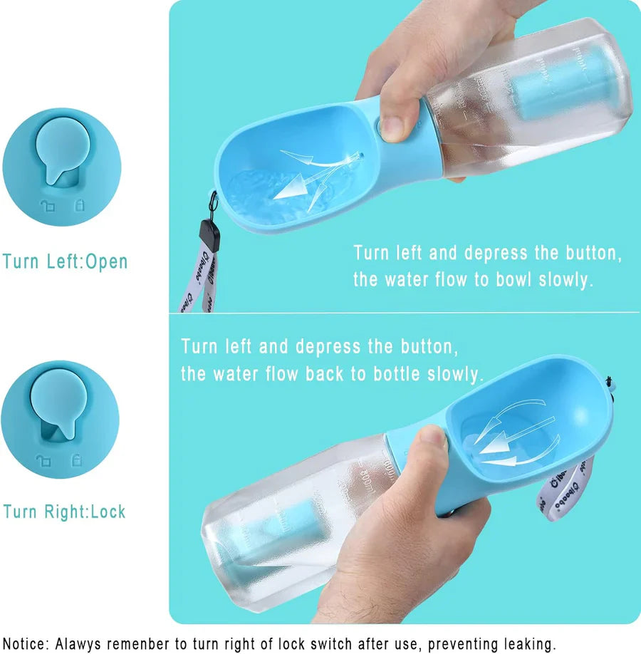 Portable Dog Travel Bowl And Water Bottle