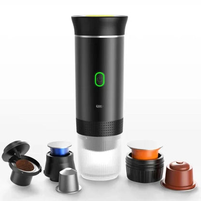Compact Travel Coffee Maker 3 in 1 Espresso Brewer
