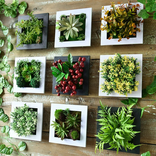 Indoor Fake Greenery Wall Hanging for Home - Hehif