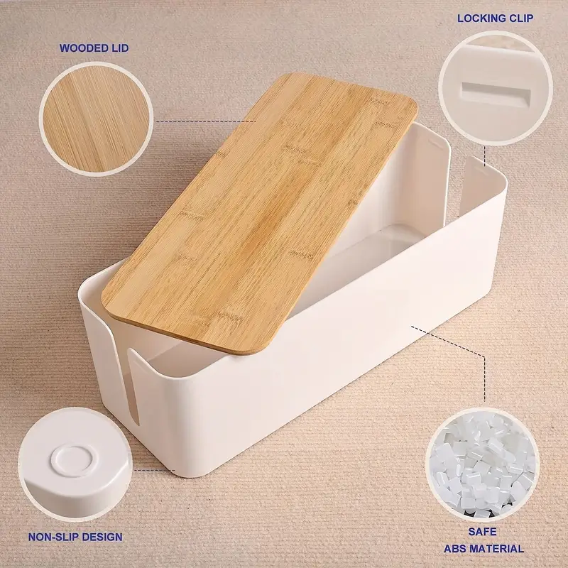 Cable Storage Box for Neat Cord Organization