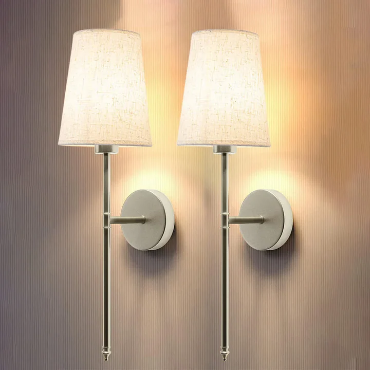 Soft Textile LED Wall Lamp Set with Free Bulbs