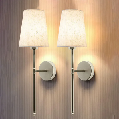 Soft Textile LED Wall Lamp Set with Free Bulbs