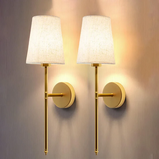 Soft Textile LED Wall Lamp Set with Free Bulbs - Hehif