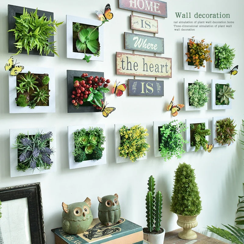 Indoor Fake Greenery Wall Hanging for Home
