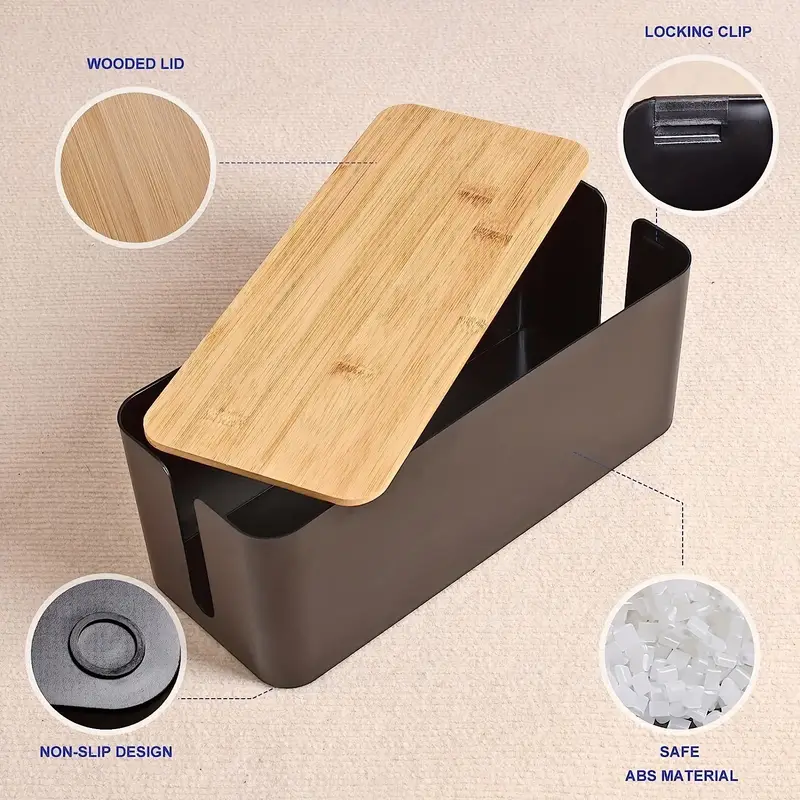 Cable Storage Box for Neat Cord Organization
