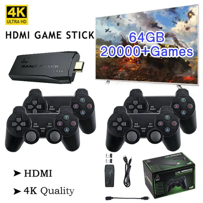 4K Mini Android TV Gaming Console with 64GB Storage