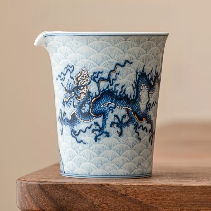 Traditional Chinese Dragon Porcelain Tea Infuser Set