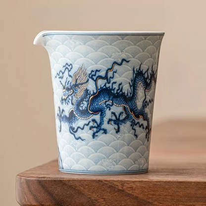 Traditional Chinese Dragon Porcelain Tea Infuser Set