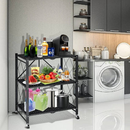 Portable Wheel Shelf Storage Rack