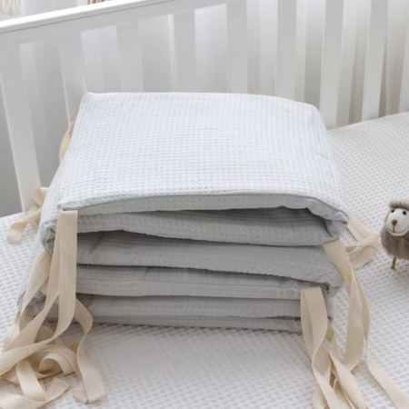 Soft Breathable Baby Crib Bumper Pad for Nursery Safety