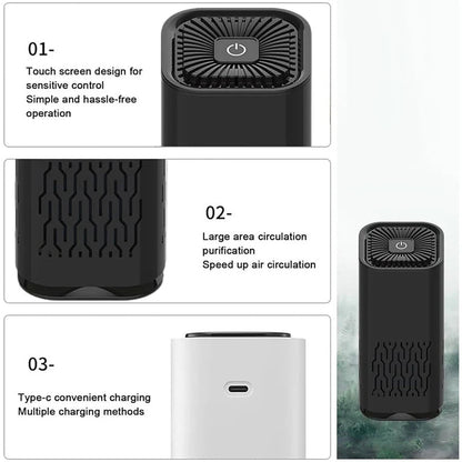 Compact Car Air Cleaner with HEPA Filter