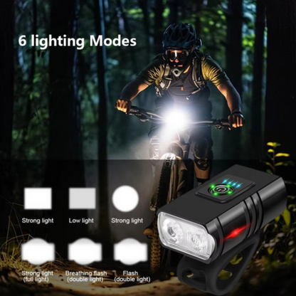 Bright USB Rechargeable Bike Front Light
