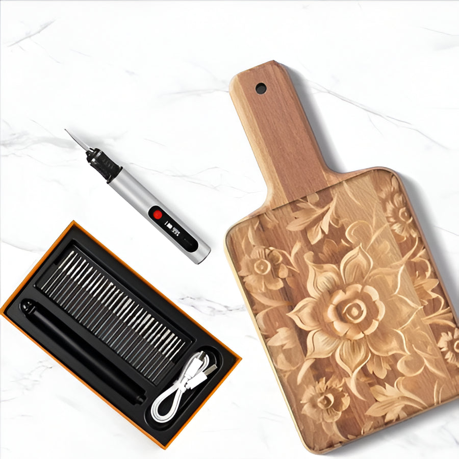Portable Engraving Pen for Crafting, Rechargeable Kit with 30 Tips