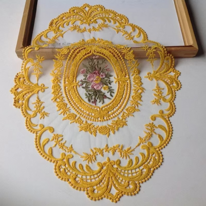 Beautiful Floral Round Tablecloth with Napkins and Coasters