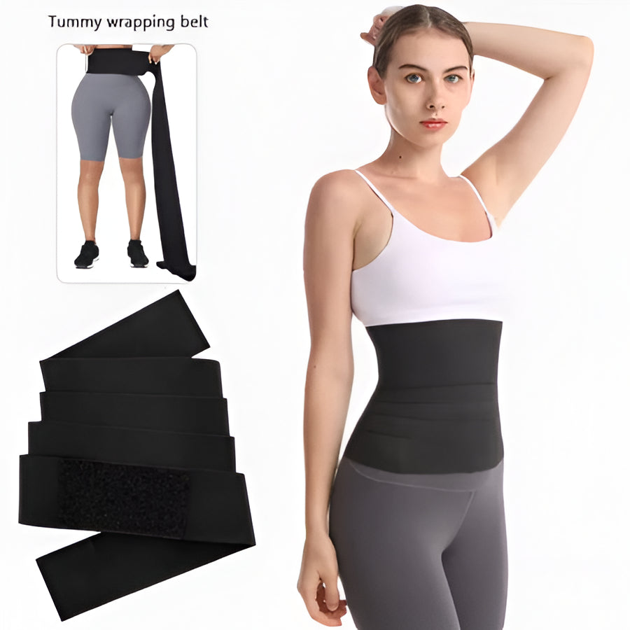 Slimming Waist Cincher Wrap, Tummy Flattening Support Band