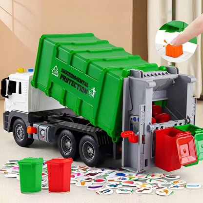 Fun City Trash Truck Toy with Flashing Lights