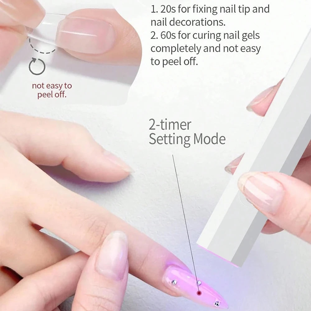 Compact UV Nail Light with Travel Case