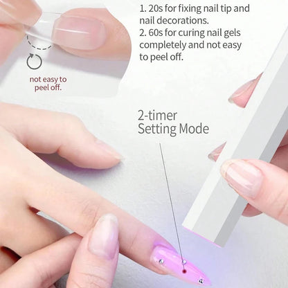 Compact UV Nail Light with Travel Case