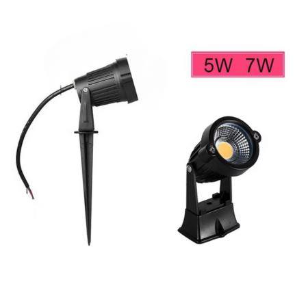 Bright Outdoor LED Spot Lights with Ground Stakes - 12 Pack