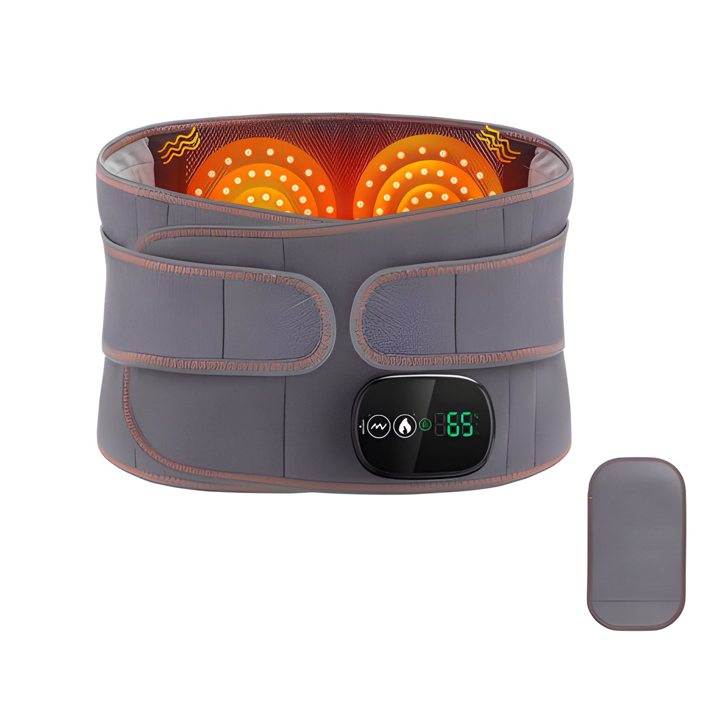 Therapeutic Heat Massage Belt with Red Light and Vibration