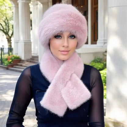 Soft Warm Beanie and Scarf Set for Ladies
