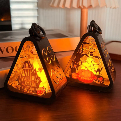 Spooky Black Corner Table Light