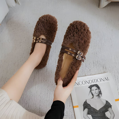 Comfortable Women's Fuzzy Slip On Shoes