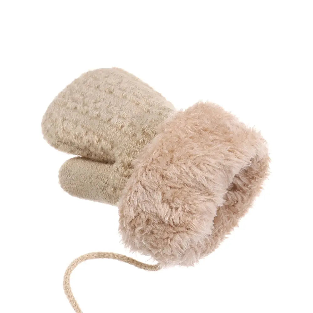 Warm Childrens Knitted Gloves