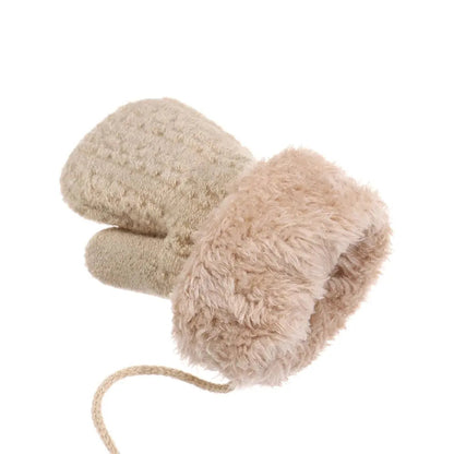 Warm Childrens Knitted Gloves